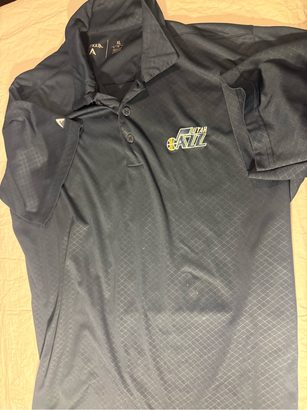 Utah Jazz Navy Polo Shirt - Team Logo Performance Shirt